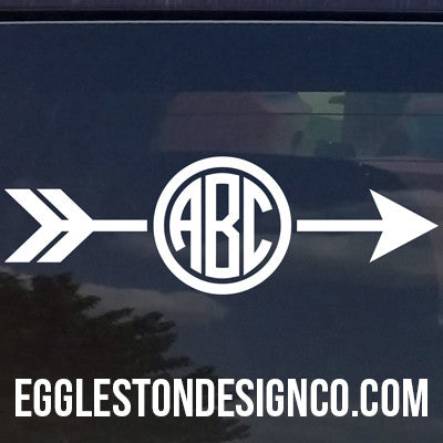 Initial Monogram Sticker, Initial Decal, Car Decal, Cup Monogram Decal,  Monogram Laptop Decal, Initial Decal for Yeti 